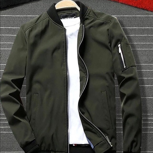 Men's Slim Fit Lightweight Sportswear Jacket Casual Bomber Jacket - Picture 4 of 5